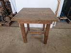 Vintage industriële robuuste tafel 80x80, Antiek en Kunst, Ophalen