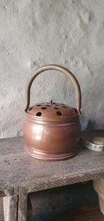 Franse koperen pique fleur bloemsteek pot rozenpot, Ophalen of Verzenden