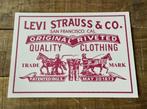 LEVIS store etalage bordje, Ophalen of Verzenden, Gebruikt, Reclamebord