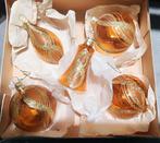 Antieke kerstballen gerookt glas goud glitters, Antiek en Kunst, Curiosa en Brocante, Ophalen of Verzenden