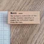 Houten stempel Moon/maan, Verzenden, Zo goed als nieuw, Houten stempel