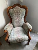 Te koop brocante fauteuil, Huis en Inrichting, Fauteuils, Ophalen, Gebruikt, 75 tot 100 cm, 50 tot 75 cm