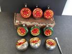 Negen nostalgische deuk kerstballen, Antiek en Kunst, Ophalen of Verzenden