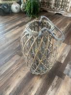 Rotan Windlicht met Lichtjes - 50cm, Ophalen, Overige materialen, 25 tot 50 cm, Beige