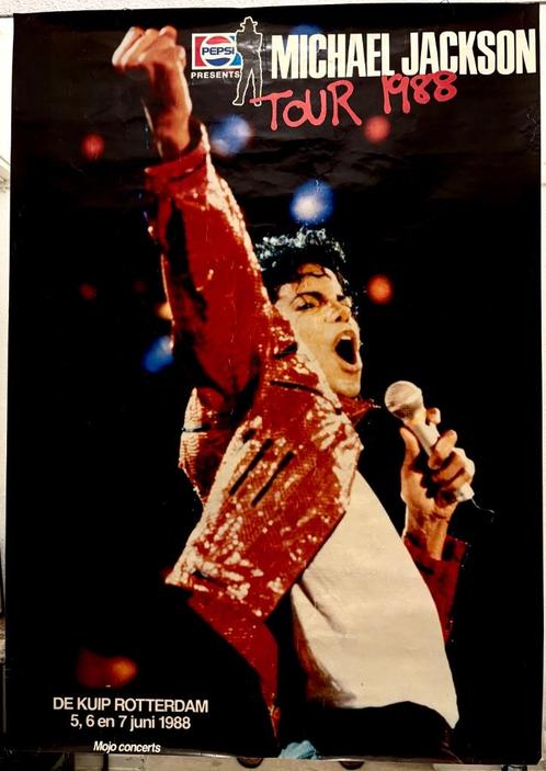 BESCHIKBAAR. Michael Jackson. Concert poster BAD . De Kuip, Antiek en Kunst, Kunst | Litho's en Zeefdrukken, Ophalen of Verzenden