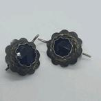 Antieke Zilveren Granaat Oorbellen, Ophalen of Verzenden