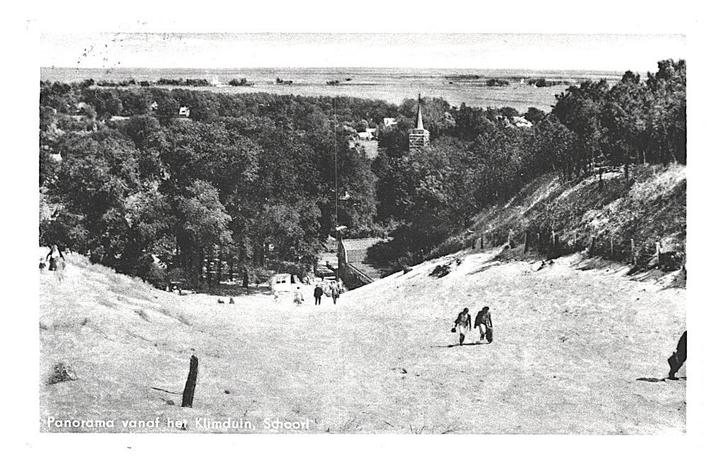 991072 Schoorl 1955 NH Gelopen met postzegel, Verzamelen, Ansichtkaarten | Nederland, Gelopen, Noord-Holland, 1940 tot 1960, Ophalen of Verzenden