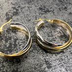 14 karaat gouden oorbellen bicolour nieuw, Ophalen of Verzenden, Zo goed als nieuw, Goud