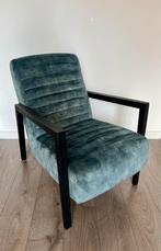 Fauteuil Lars - Velours Blauw, Ophalen, 75 tot 100 cm, Zo goed als nieuw, 50 tot 75 cm