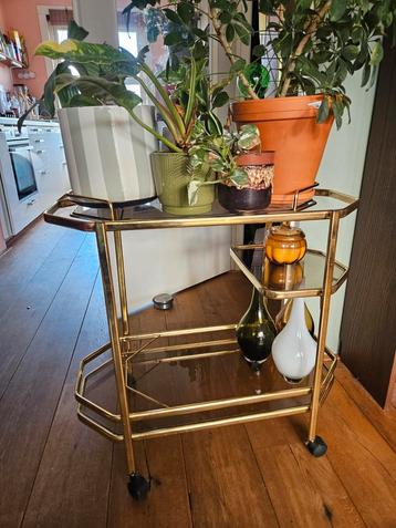 Hollywood vintage messing seveertafel uit de jaren '80 beschikbaar voor biedingen