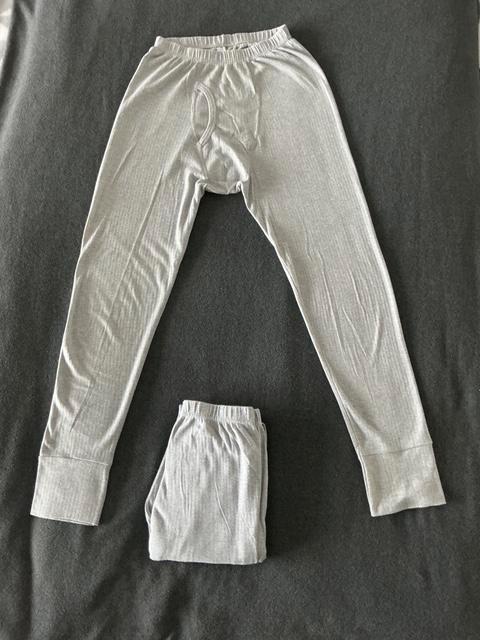 2 Thermische lange onderbroeken voor heren met gulp maat L, Kleding | Heren, Ondergoed, Overige typen, Grijs, Ophalen of Verzenden