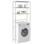 Opbergrek voor boven wasmachine zilver GRATIS BEZORGD!, Verzenden, Nieuw, Grijs, Handdoekenrek