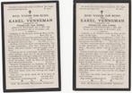 Karel Venneman 1858 + 1918 Wachtebeke, 60 jaar oud, Verzenden, Bidprentje
