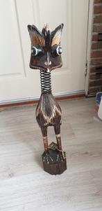 hout beeld bird vogel with moving head natural collection, Antiek en Kunst, Kunst | Beelden en Houtsnijwerken, Ophalen