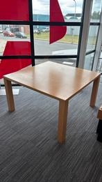 Massieve houten tafel met aluminium plaat, Huis en Inrichting, Tafels | Eettafels, Ophalen, Gebruikt, Tijdloos, Vier personen