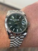 Te koop Rolex Datejust Super Mint green 41 mm Cl0n3, Sieraden, Tassen en Uiterlijk, Horloges | Heren, Staal, Nieuw, Ophalen of Verzenden