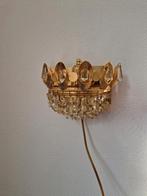 Vintage wandlamp Palwa goud messing hollywood regency krista, Huis en Inrichting, Lampen | Wandlampen, Ophalen of Verzenden, Zo goed als nieuw