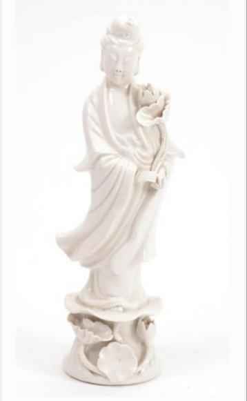 Blanc de Chine beeld van een Guanyin h 21cm beschikbaar voor biedingen