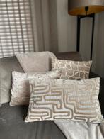 Kussen set beige goud, Ophalen of Verzenden, Nieuw, Beige, Rechthoekig