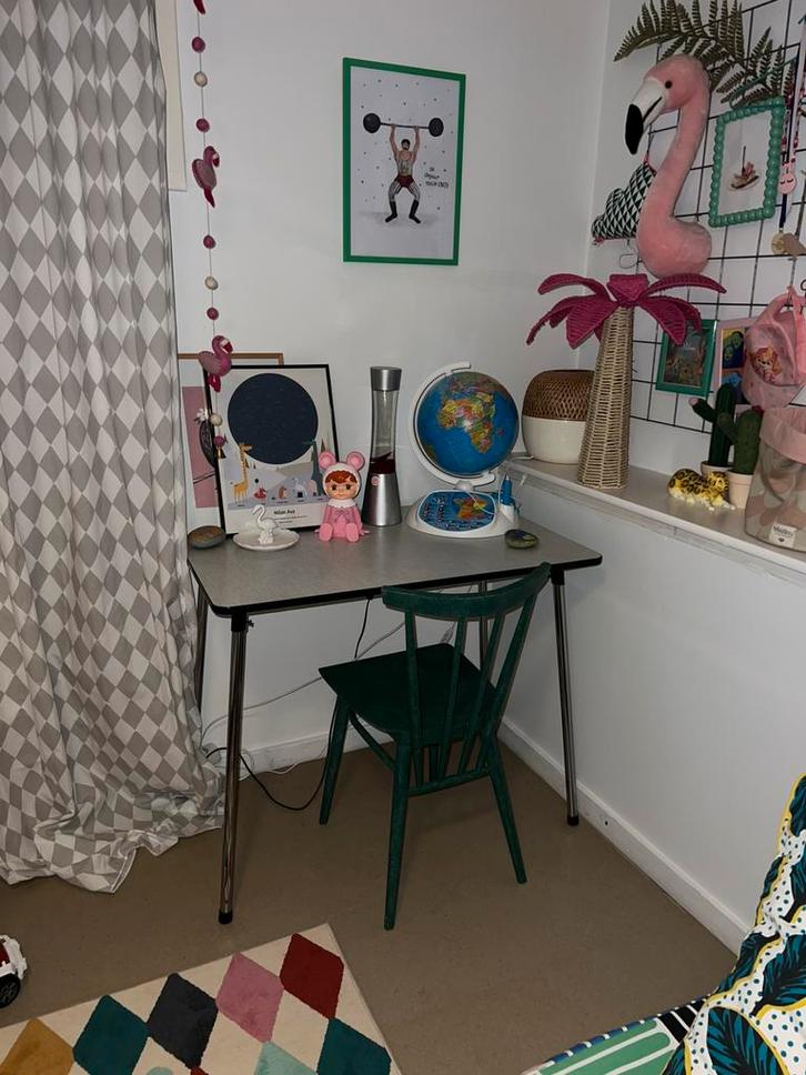 Brabantia formica tafel vintage in keurige staat, Huis en Inrichting, Tafels | Bijzettafels, Zo goed als nieuw, Rechthoekig, 60 cm of meer