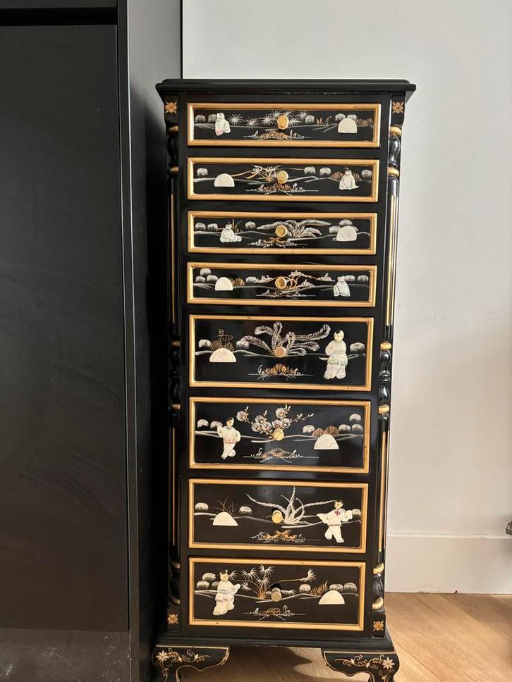 Chinese ladekast met groene voering, Antiek en Kunst, Antiek | Meubels | Kasten, Ophalen