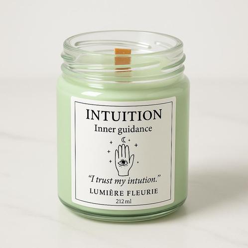 INTUITION Kaars - Inner Guidance van Lumière Fleurie, Huis en Inrichting, Woonaccessoires | Kandelaars en Kaarsen, Nieuw, Minder dan 25 cm