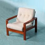 Midcentury fauteuil teak Deens design l Japandi lounge chair, Ophalen of Verzenden, Hout