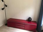 Ikea televisie kast rood bruin met lades en vakken, Ophalen, Zo goed als nieuw, 200 cm of meer, Minder dan 100 cm