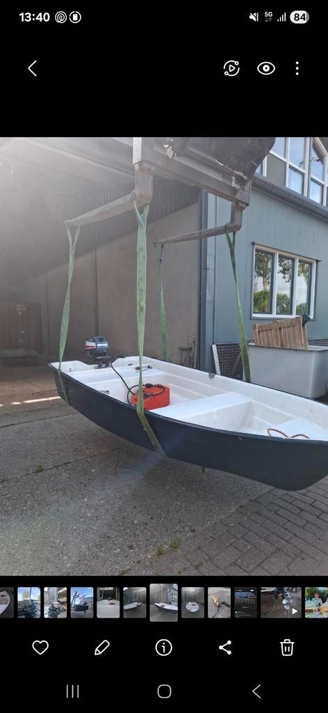 Polyester boot 290cm met 5pk Yamaha motor, Watersport en Boten, Kano's, Gebruikt, Ophalen