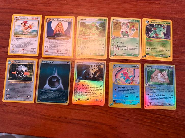 9 “zeldzame” Pokemonkaarten Engelse editie, Hobby en Vrije tijd, Verzamelkaartspellen | Pokémon, Zo goed als nieuw, Meerdere kaarten