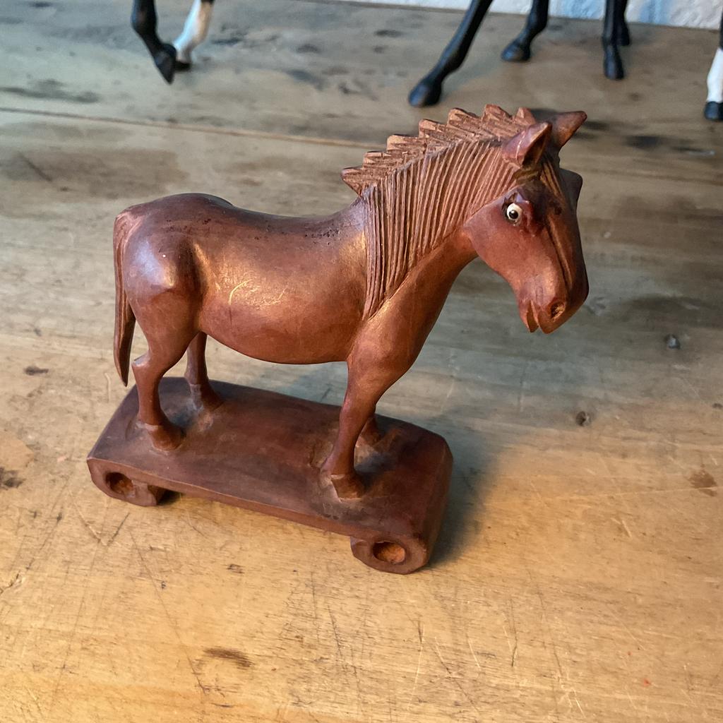 Houten paard je, Ophalen of Verzenden, Zo goed als nieuw, Paard, Beeldje of Figuurtje