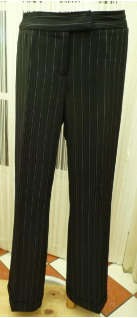Pantalon Yessica maat 40 zwart met wit streepje broek, Kleding | Dames, Broeken en Pantalons, Zo goed als nieuw, Maat 38/40 (M)