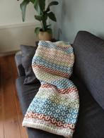 Handgehaakt Woonplaid met Kussen - Mozaïeksteek, Huis en Inrichting, Ophalen of Verzenden, Nieuw
