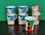 Popart koffiemokjes vintage Design Luc Verschuuren, Huis en Inrichting, Keuken | Servies, Ophalen of Verzenden, Zo goed als nieuw