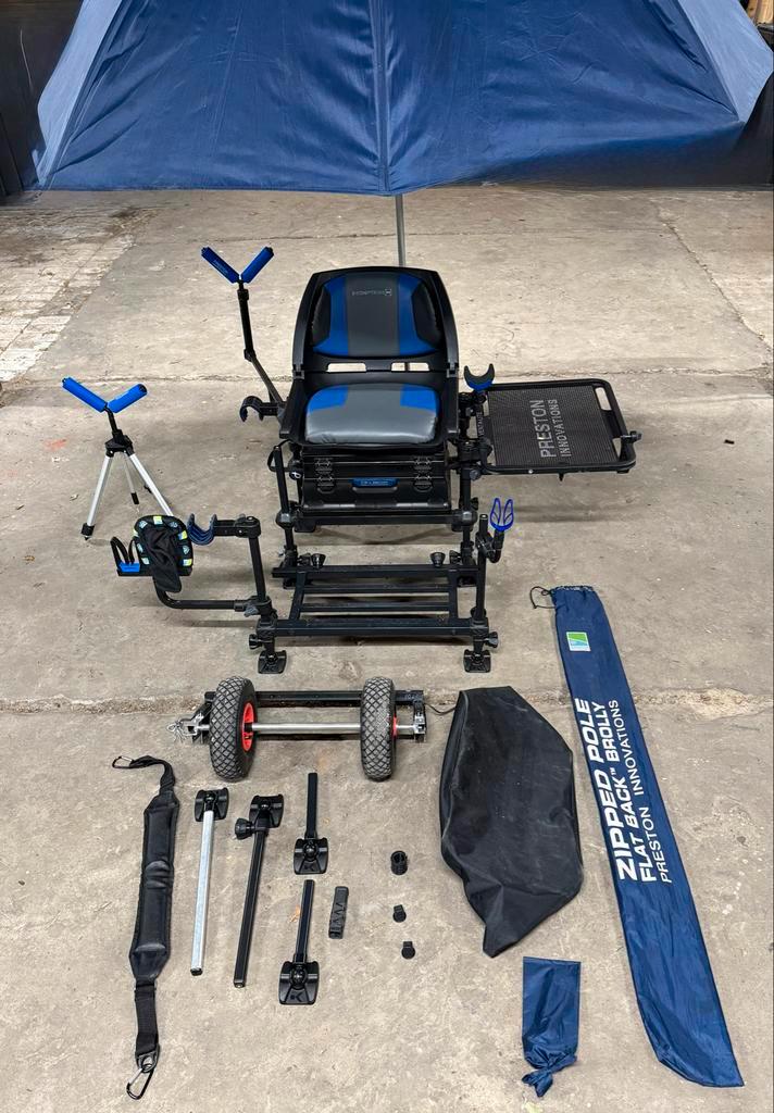 Preston Viskoffer / viskist | Compleet set | Z.g.a.n, Watersport en Boten, Hengelsport | Witvissen, Zo goed als nieuw, Complete set