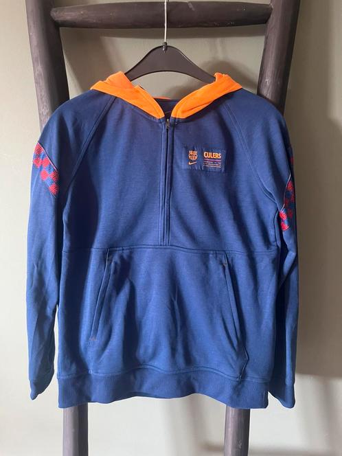 Nike Barcelona hoodie blauw oranje 152 sportkleding truien, Kinderen en Baby's, Kinderkleding | Maat 152, Zo goed als nieuw, Jongen of Meisje