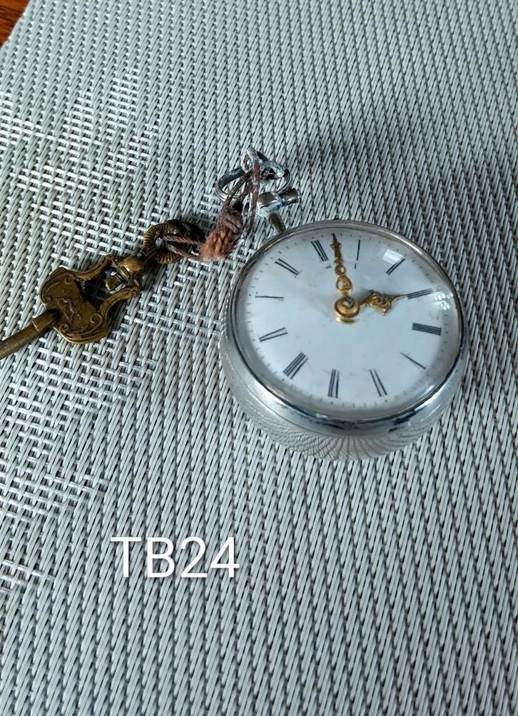 Antiek Engels zilveren zak horloge, Antiek en Kunst, Antiek | Goud en Zilver, Ophalen of Verzenden