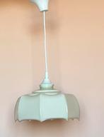 Vintage hanglamp glas opaline stijl retro art deco crème, Huis en Inrichting, Lampen | Hanglampen, Minder dan 50 cm, Glas, Ophalen of Verzenden