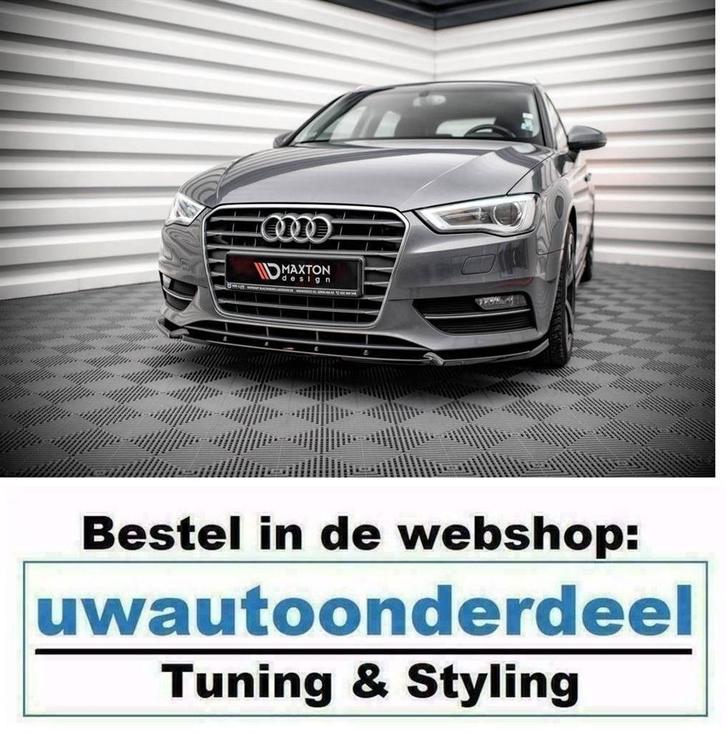 Maxton Spoiler Lip Splitter Voor Audi A3 Sportback Standaard, Auto diversen, Tuning en Styling, Verzenden
