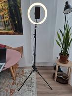 LED ringlamp met statief, Audio, Tv en Foto, Fotografie | Fotostudio en Toebehoren, Ophalen of Verzenden, Zo goed als nieuw, Lamp of Flitsset