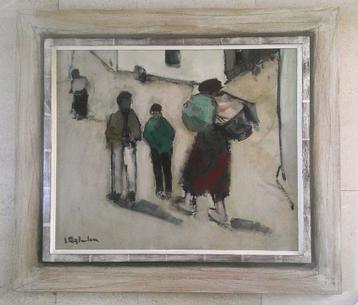 Straatleven met vrouw en kinderen - J. Rijlaarsdam 1911-2007 beschikbaar voor biedingen