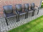 4x Leolux Cimaronne eetkamerstoelen donkerbruin leer, Huis en Inrichting, Stoelen, Ophalen, Bruin, Zo goed als nieuw, Vier