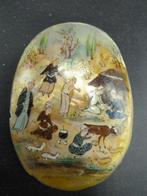 Antieke Oosterse beschilderde parelmoer schelp, Antiek en Kunst, Curiosa en Brocante, Ophalen of Verzenden