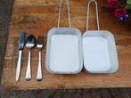 Mess tins met psu bestek, Ophalen of Verzenden, Landmacht, Nederland