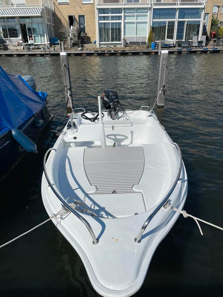 CONSOLEBOOT COMPLEET, Watersport en Boten, Vis- en Consoleboten, Zo goed als nieuw, Tot 10 pk, 3 tot 6 meter, Benzine, Buitenboordmotor