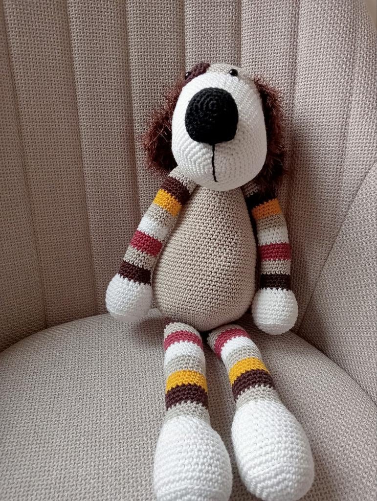 Gehaakte knuffel hond, Ophalen of Verzenden, Nieuw, Hond