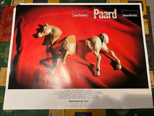 Vintage poster De geschiedenis van een paard - Lew Tolstoi, Verzamelen, Posters, Gebruikt, Reclame, Deurposter of groter, Rechthoekig Liggend