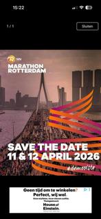 Gezocht startbewijs marathon Rotterdam, Tickets en Kaartjes, Evenementen en Festivals, Eén persoon