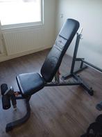 powermark 430C ,verstelbare haltersteunen  en halterschijven, Sport en Fitness, Fitnessbank, Zo goed als nieuw, Ophalen