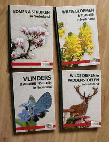 4 nieuwe boeken vlinders, wilde bloemen, bomen en dieren beschikbaar voor biedingen